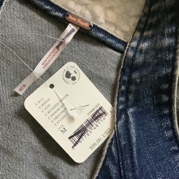 Free people Kara Denim Vest size medium - Picture 6 of 7